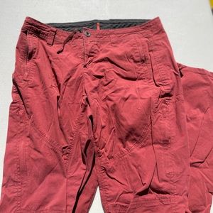Red KUHL hiking pants